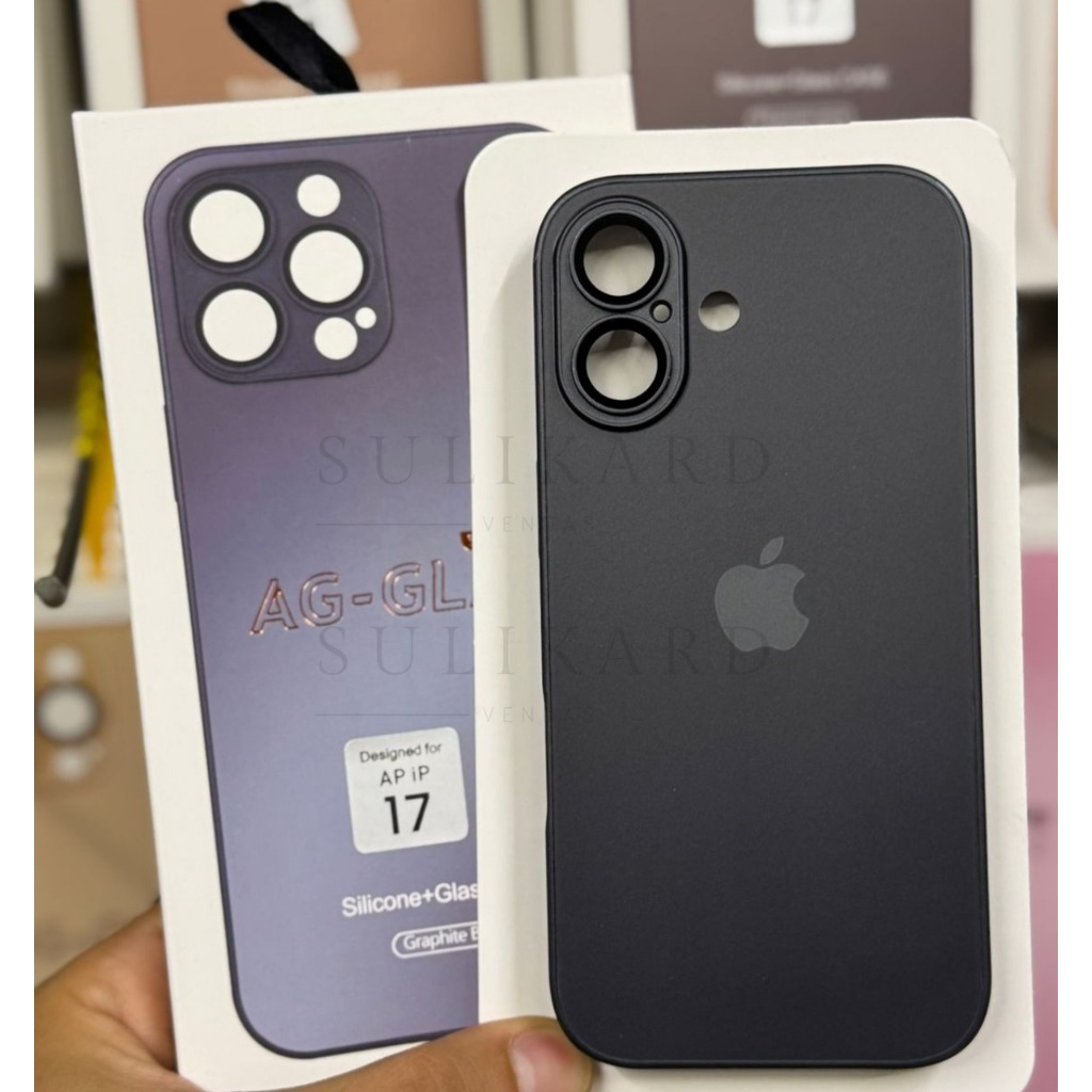 Capinha Case De Vidro Para Iphone 17 Com Proteção Na Lente Com Otima Qualidade E Com Proteção Elevada