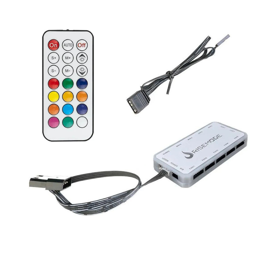 Controladora Hub Pc Gamer ARGB Branco 5v - 6 Pinos Do Kit Fan Rise Mode ...