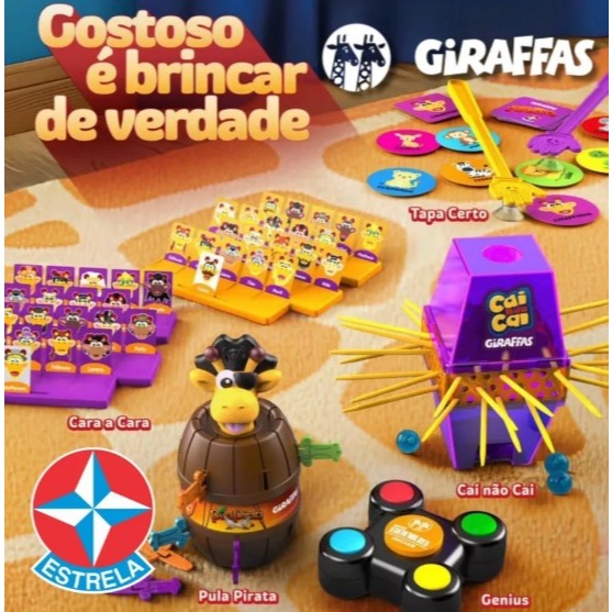 Brinquedos Giraffas e Brinquedos Estrela Modelos de Jogos Lacrados 2026