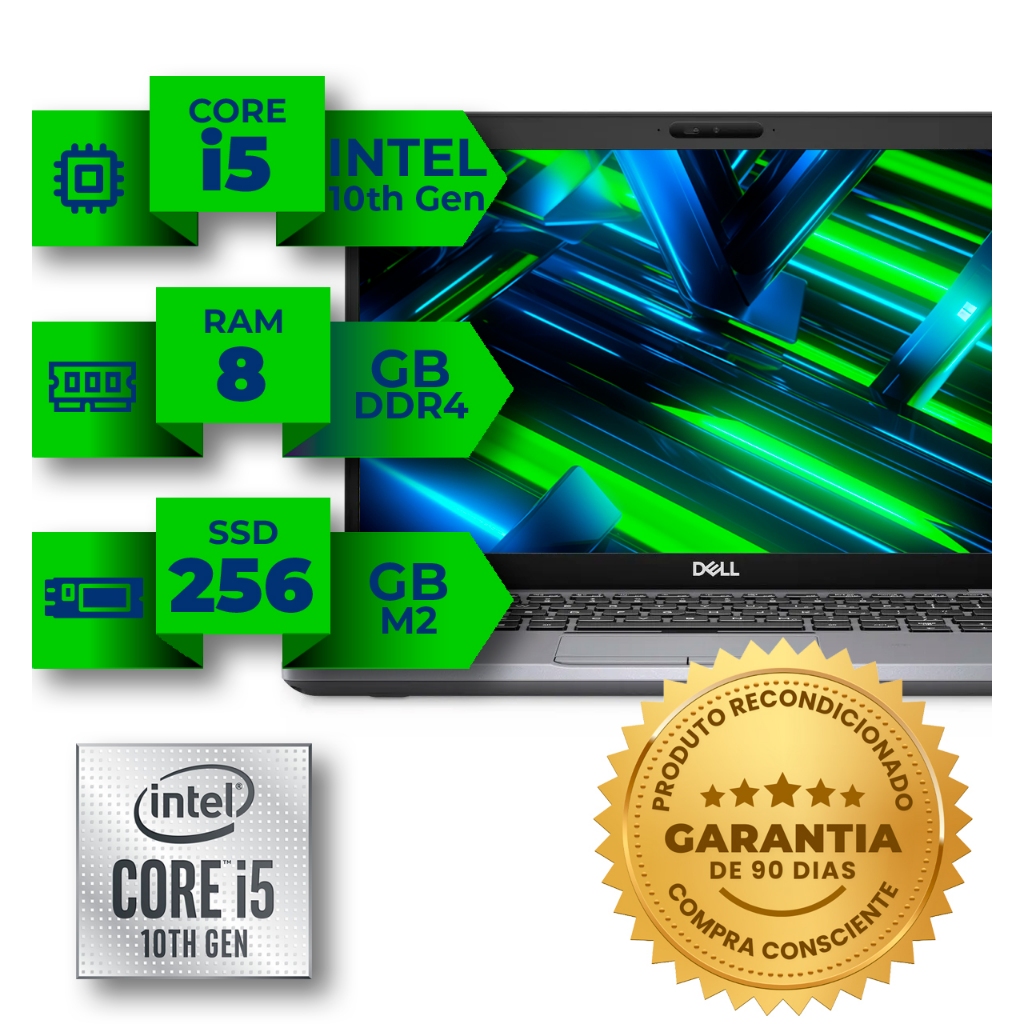 Notebook Dell Latitude Core i5 10th Gen 8GB Ram 256GB SSD 14
