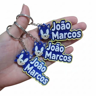 KIT Chaveiros SONIC personalizados, mochila escolar, estojo, bolsas, escola, volta as aulas. em Oferta na Shopee