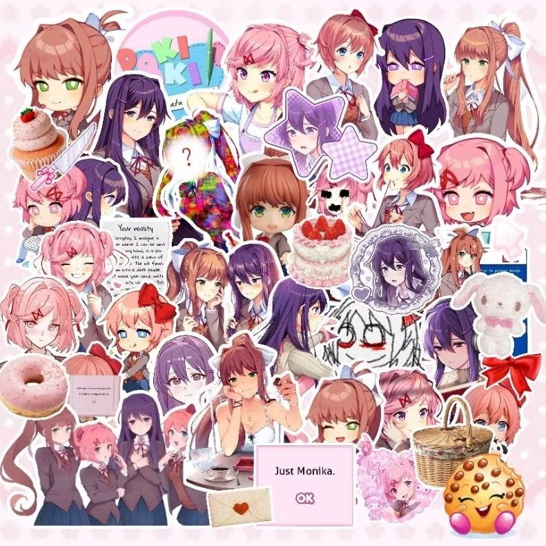 Pack de Adesivos Doki Doki Literature Club Colecionáveis Sortidos ...