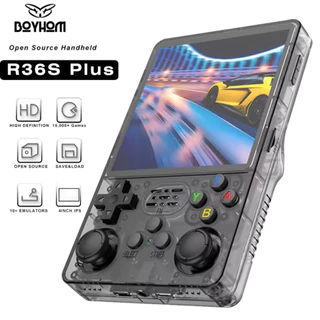 R36s r36plus retro console de jogo portátil linux sistema de 64 bits 4 "tela ips rk3326 portátil bolso player de vídeo p em Oferta na Shopee