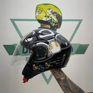 Capacete Para Moto Fw3 X Open Classic Aberto Personalizado Tartaruga Cinza