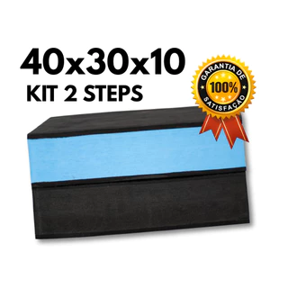 Kit 2 Step Academia 40x30x10 EVA Base Lisa para Exercícios Fitness Aeróbico Crossfit Yoga Pilates