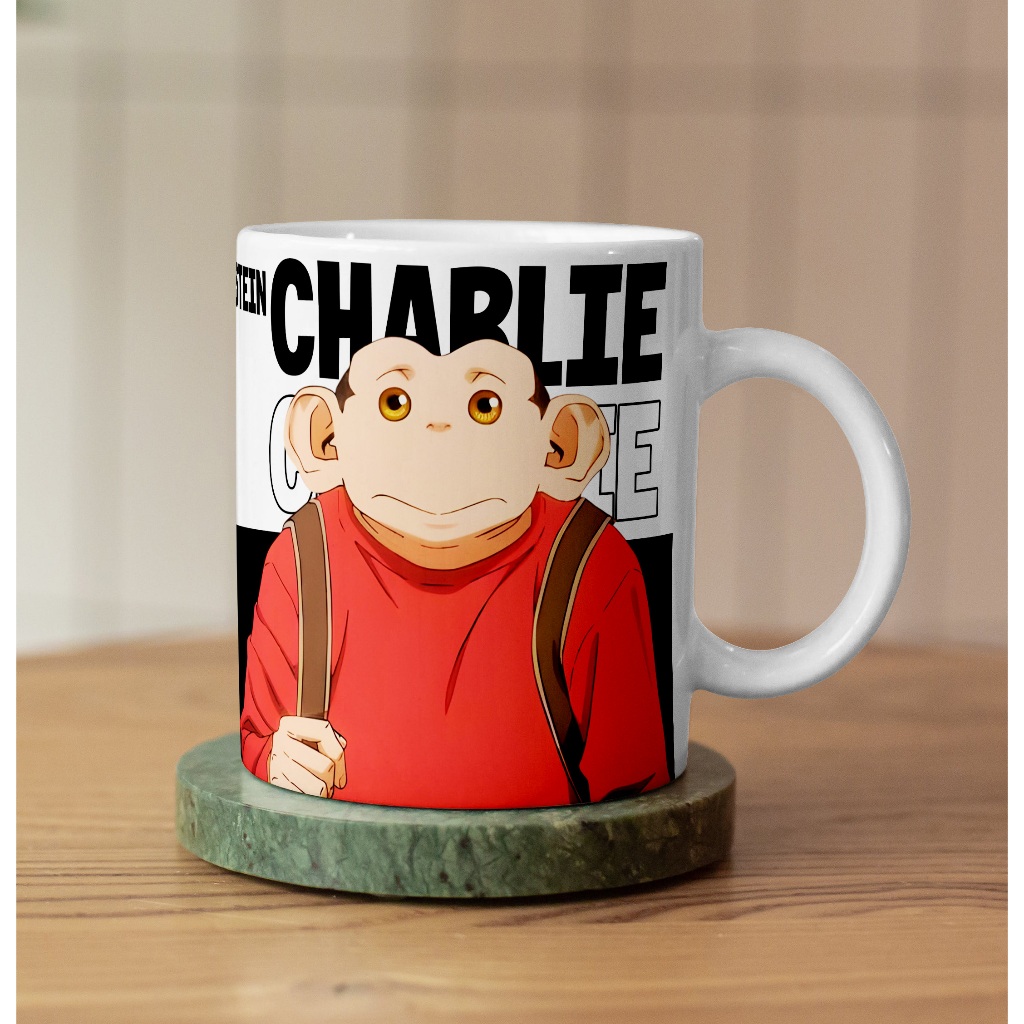 Caneca Charlie Stein Darwin Jihen Humanzé Porcelana Personalizada 325ml ...