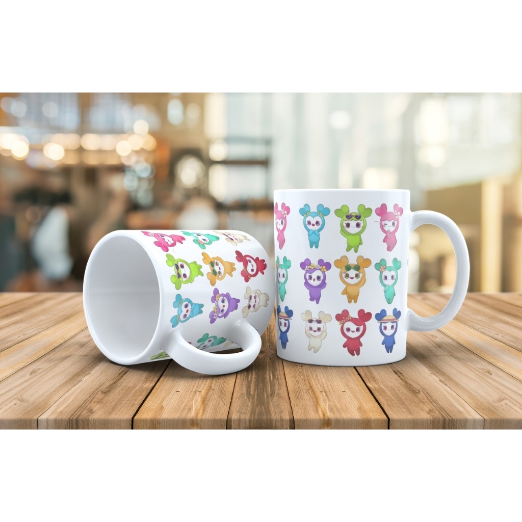 Caneca de Porcelana Personalizada Xicara Twice K-POP 325 mL