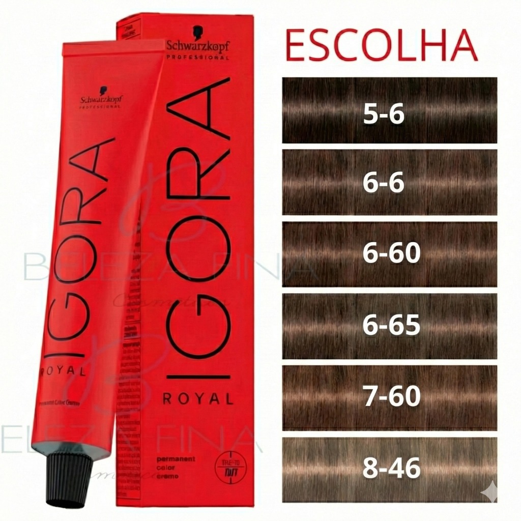 Coloração Tinta Igora Royal Marrons Chocolates e Mocha 60g - 5-68 6-68 ...