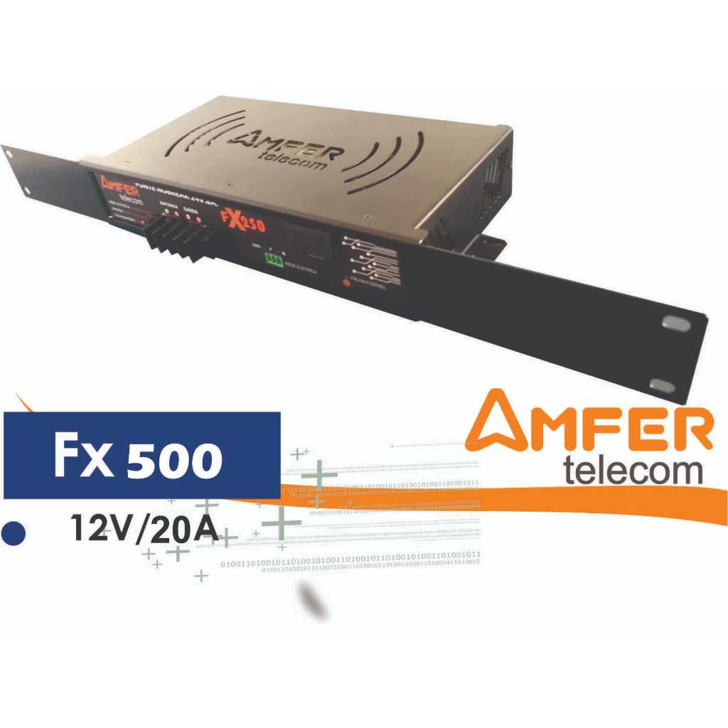 10 FONTES NOBREAK AMFER FX500 12V/20A COM SUPORTE | Shopee Brasil