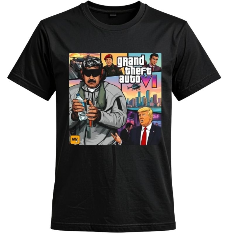 Camiseta Edição Venezuela GTA IV Nicolas Maduro Algodão Premium Envio Imediato p ao plus size