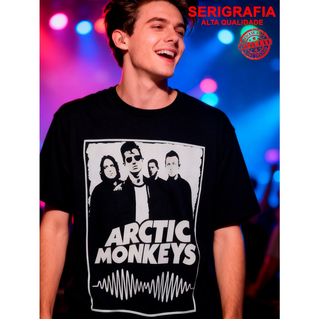 Camiseta Arctic Monkeys Rock| Algodão Penteado | Estampa