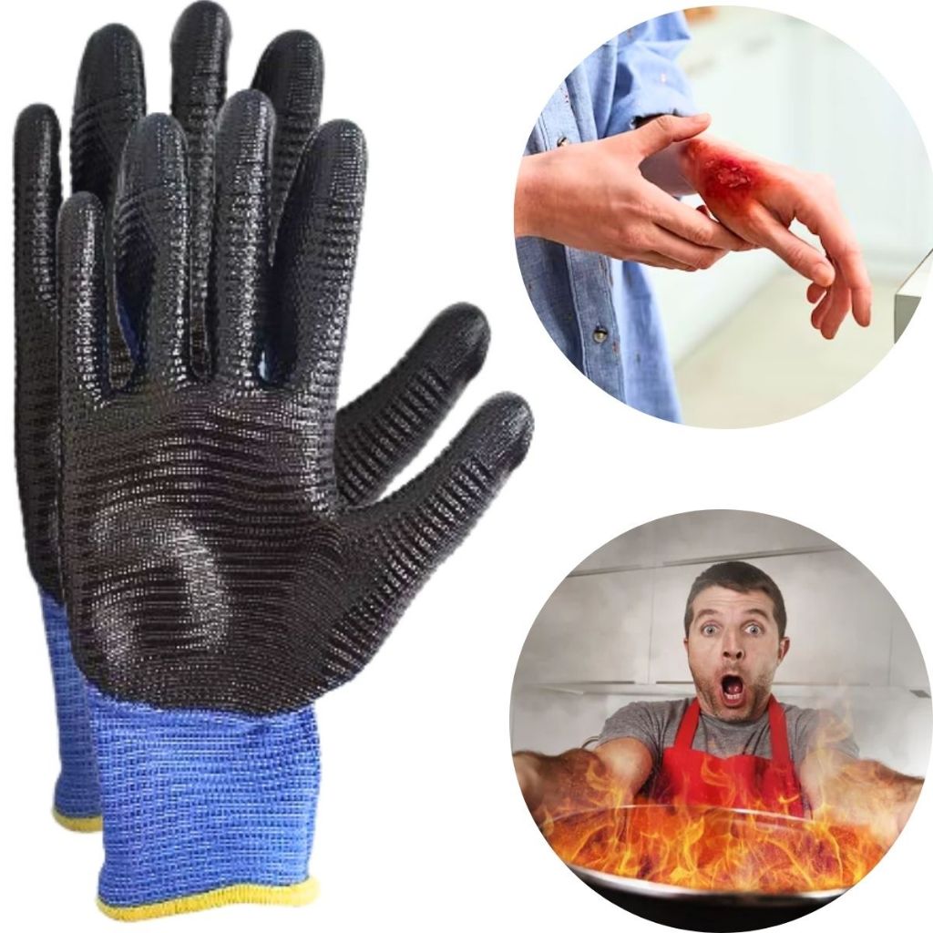 Luva Térmica para Churrasco Resistente ao Calor Cozinha Forn