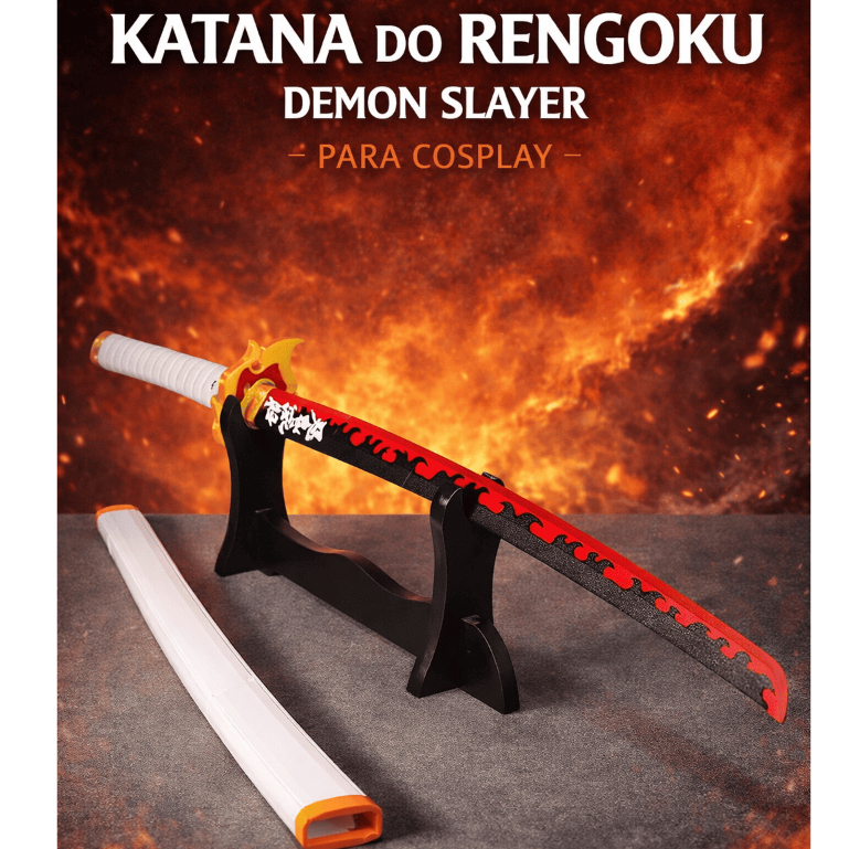 Katana do Rengoku – Demon Slayer | Espada para Cosplay e Decoração ...