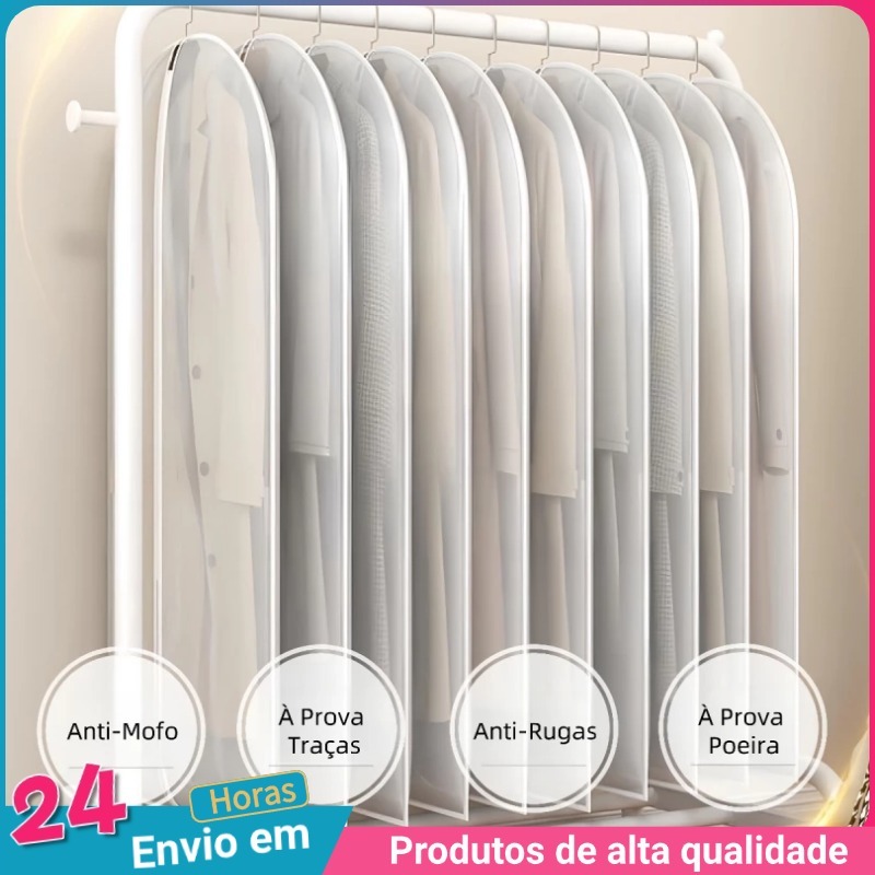 Kit 5 Pecas Organizador Roupas Poeira Tampa Protetora Contra Capa ...