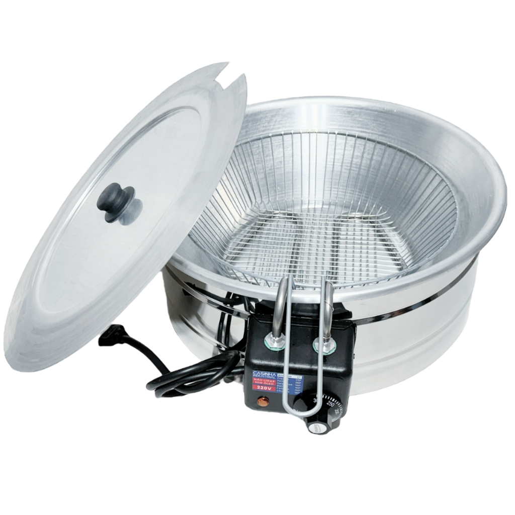 Fritadeira Elétrica Industrial Tacho Redondo Inox 10 Litros 