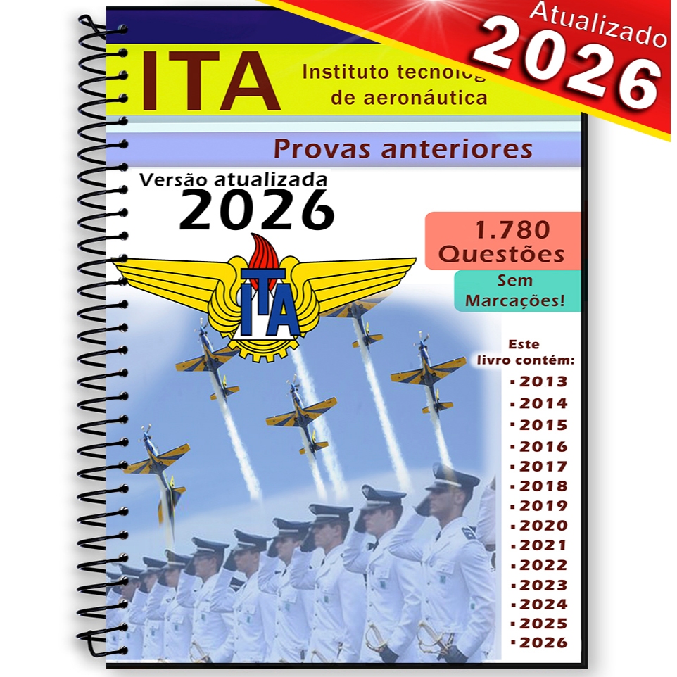 Ita 2026 Provas Anteriores 2013 A 2026 + gabaritos | Shopee Brasil