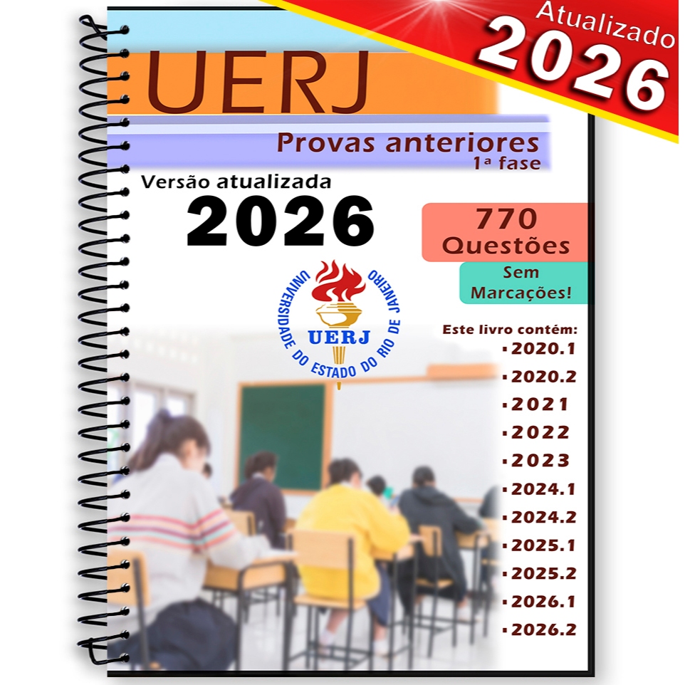UERJ 2026 provas anteriores 2020 a 2026 + gabarito | Shopee Brasil