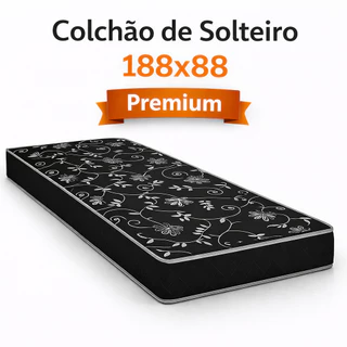 Colchão de Solteiro  D20 188x88x12 Selo Inmetro Alta Densidade 100% Espuma Antiácaro e Antialérgico em Oferta na Shopee