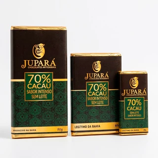 Chocolate Artesanal Jupará 70% Cacau, Sem Leite, Lactose e Glúten - 20g em Oferta na Shopee