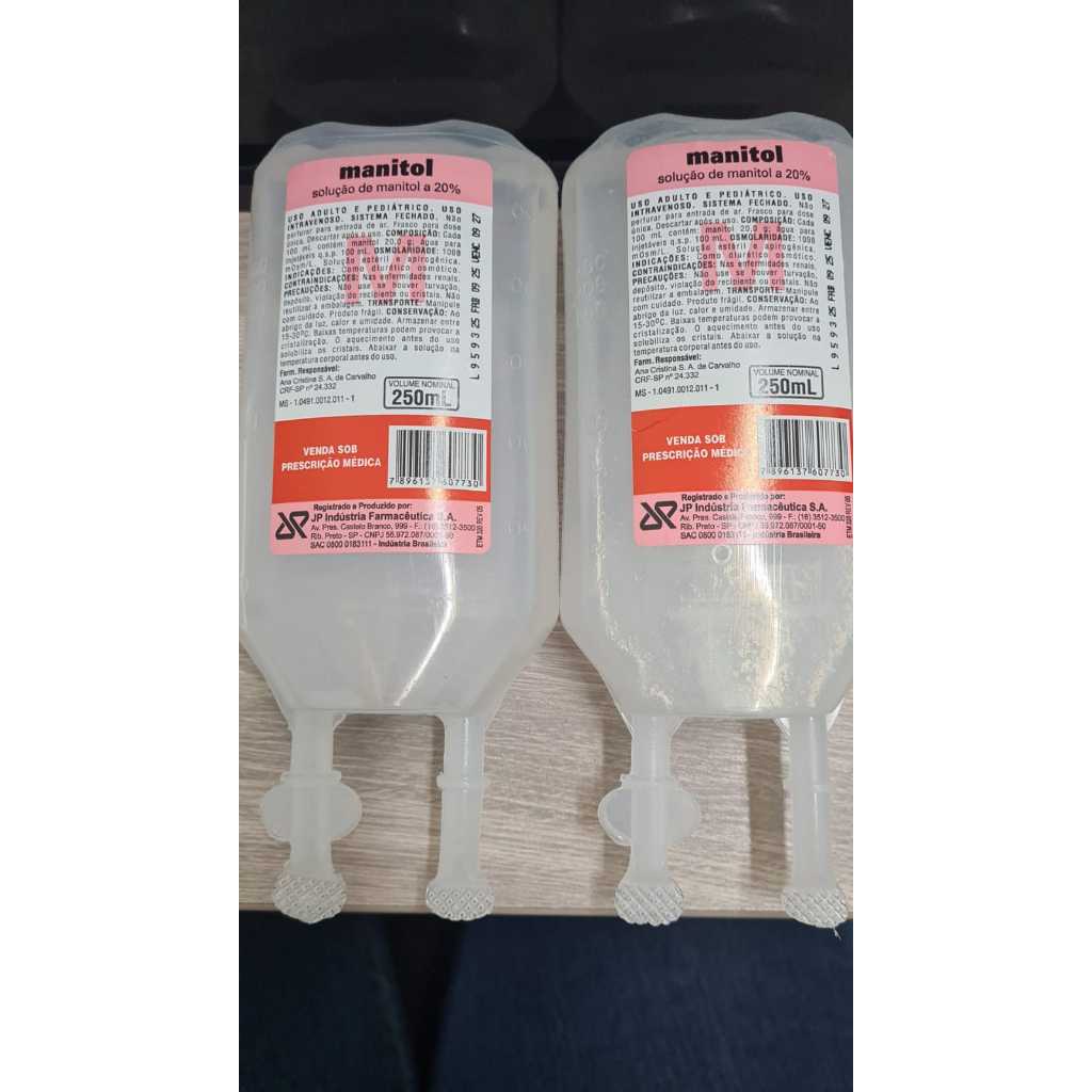 Manitol 20% solução 250ml - Preparação para o Exame de Colonoscopia - 2 ...