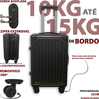 Mala de bordo N20 10kilos 55X35X25cm mala de viagem 10-12kg com roda 360 ABS com senha promocao em Oferta na Shopee