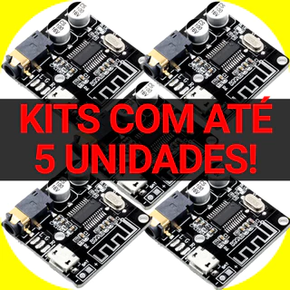 Kit de 1 a 5 Unidades de Mini Modulo Placa Receptor Bluetooth 5.0 Para Áudio Mp3