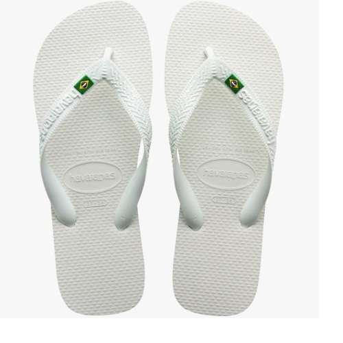 Chinelo Havaianas Brasil Branco Original 100% Autêntica Envio Rápido
