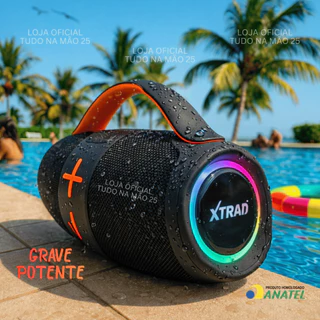 [OFERTA] Caixa de Som Bluetooth 40W RMS PREMIUM Alto Falante GRAVE Portátil TWS Xtrad 3600 mAh em Oferta na Shopee