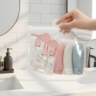 KIT 11 Frascos Viagem Conjunto Multifuncional Peças Creme Cosméticos Viagem Organizador Shampoo Condicionador KIT 11 Frascos Viagem Conjunto Multifuncional Peças Creme Cosméticos Viagem Organizador Shampoo Condicionador