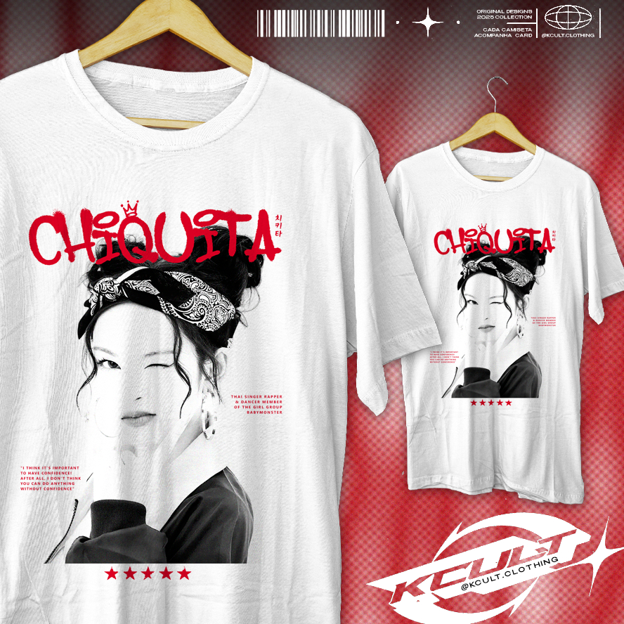 Camiseta Unissex 'We Go Up' BABYMONSTER Ahyeon Chiquita Asa