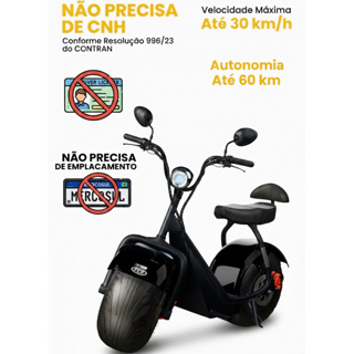 Scooter Moto Elétrica (Sem CNH) 1000W 60V TUI MAIS+ 2 Lugares autonomia até 60km Cinza Escuro em Oferta na Shopee