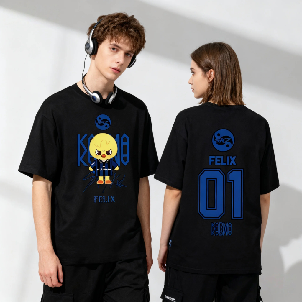 Camiseta T-shirt Unissex Stray Kids Album Karma Integrante Felix