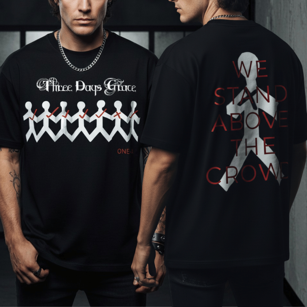 Camiseta Oversized Three Days Grace Banda Rock Álbum One X Em