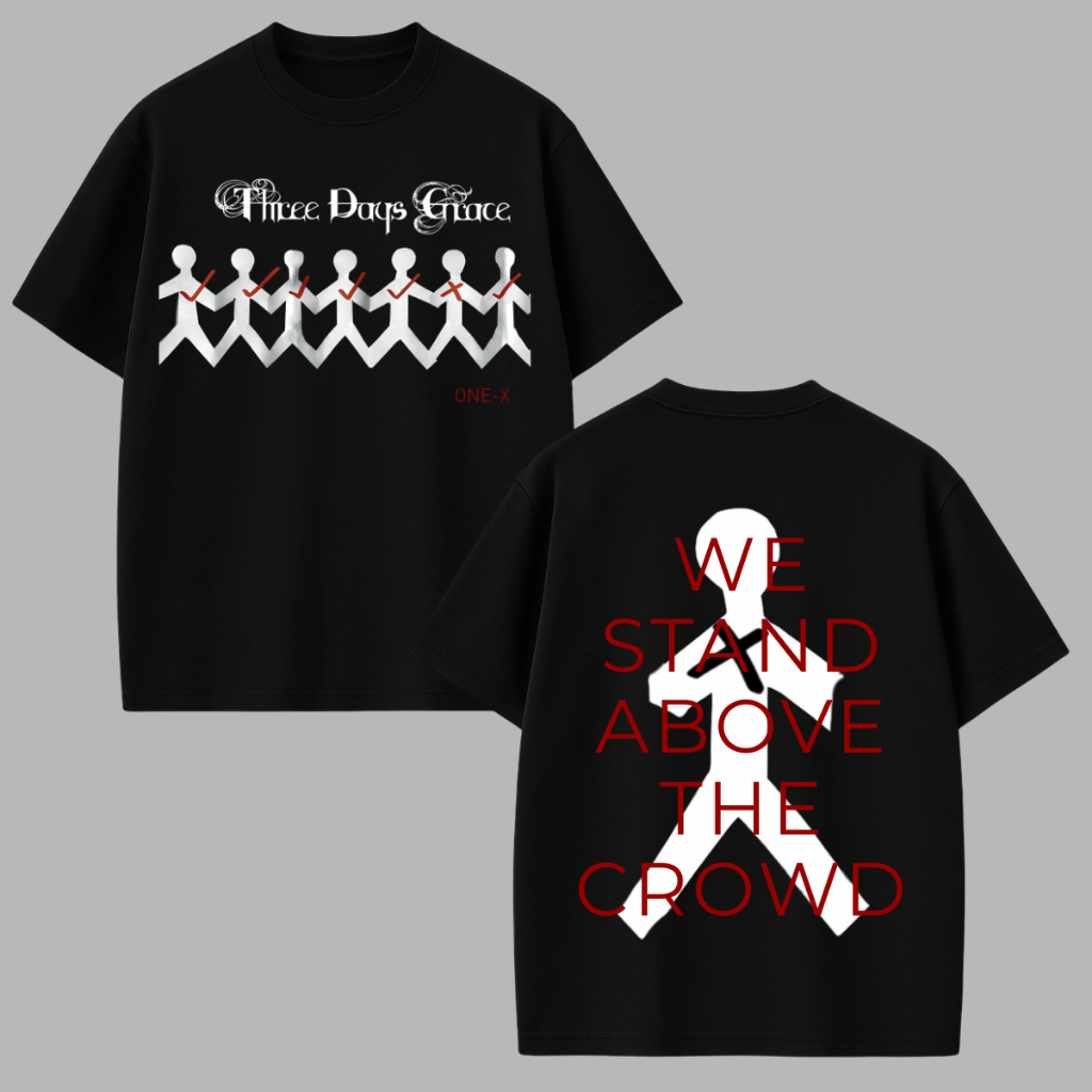 Camiseta Oversized Three Days Grace Banda Rock Álbum One X Em