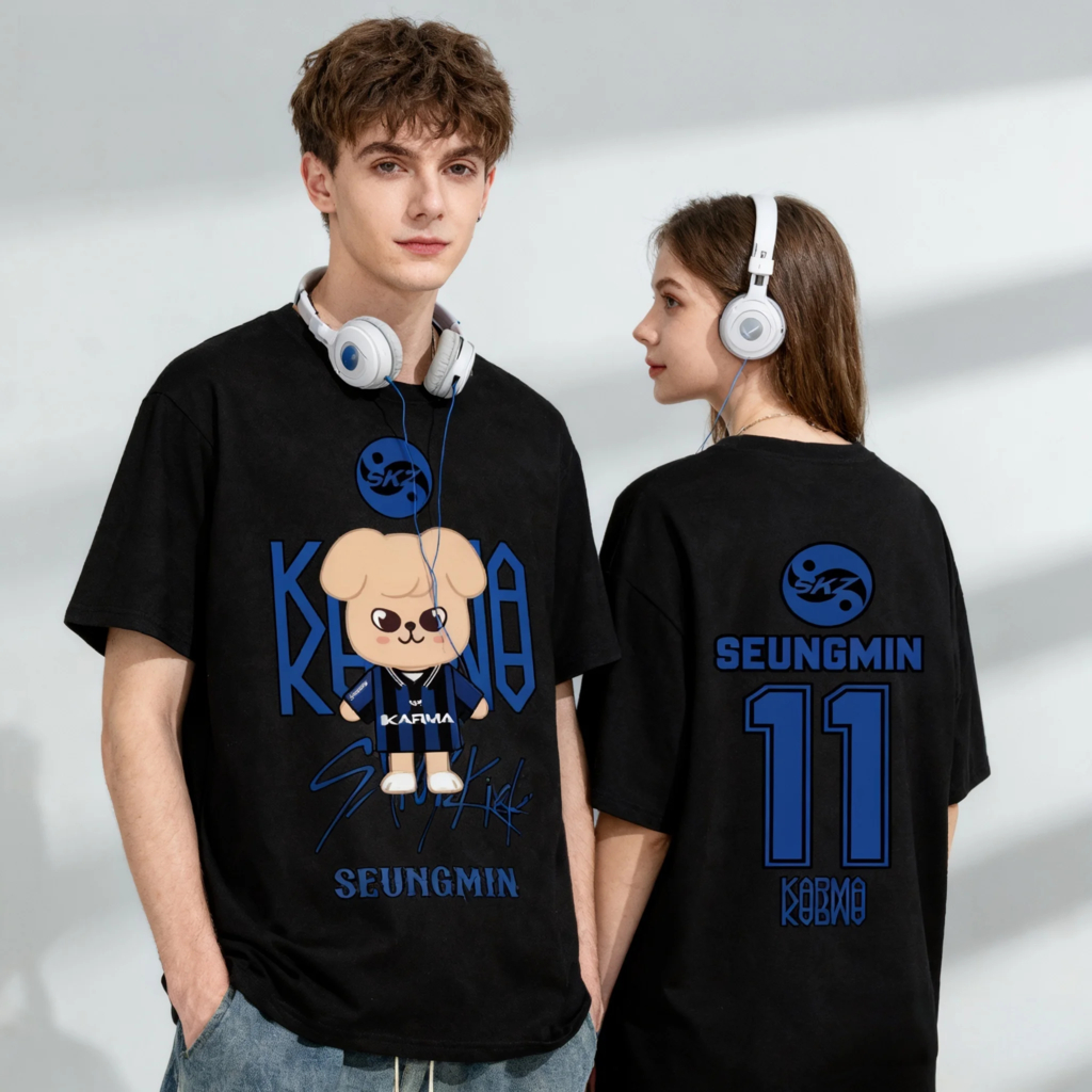 straykids KARMA Seungmin スンミン ユニフォーム Camiseta T-shirt Unissex Stray Kids Album Karma Integrante