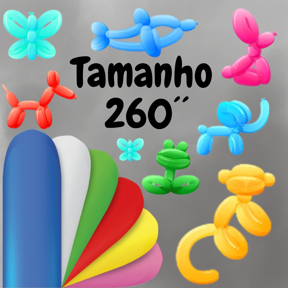 Balão PIC PIC Canudo Látex 260″ – Pacote com 25 Unidades | Shopee Brasil