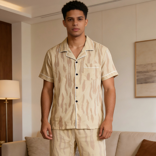 Pijama Masculino Verão Estampa Divertida Conjunto Curto + Calça Confortável Casa e Lazer em Oferta na Shopee