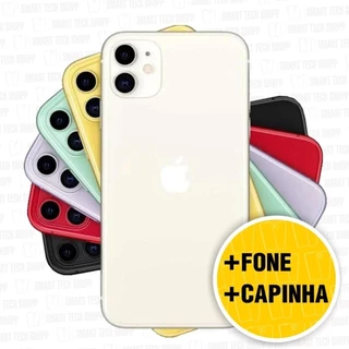 Fone sem fio + Celular IPhone 11 128GB 100% Original VITRINE em Oferta na Shopee