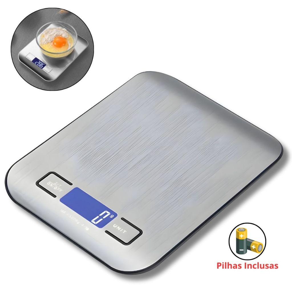 Kit de Balanças Digitais para Cozinha e Porções