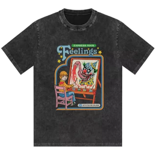 Camiseta Série de Quadrinhos Design Ilustrado | Estilo Terror Suave Unissex