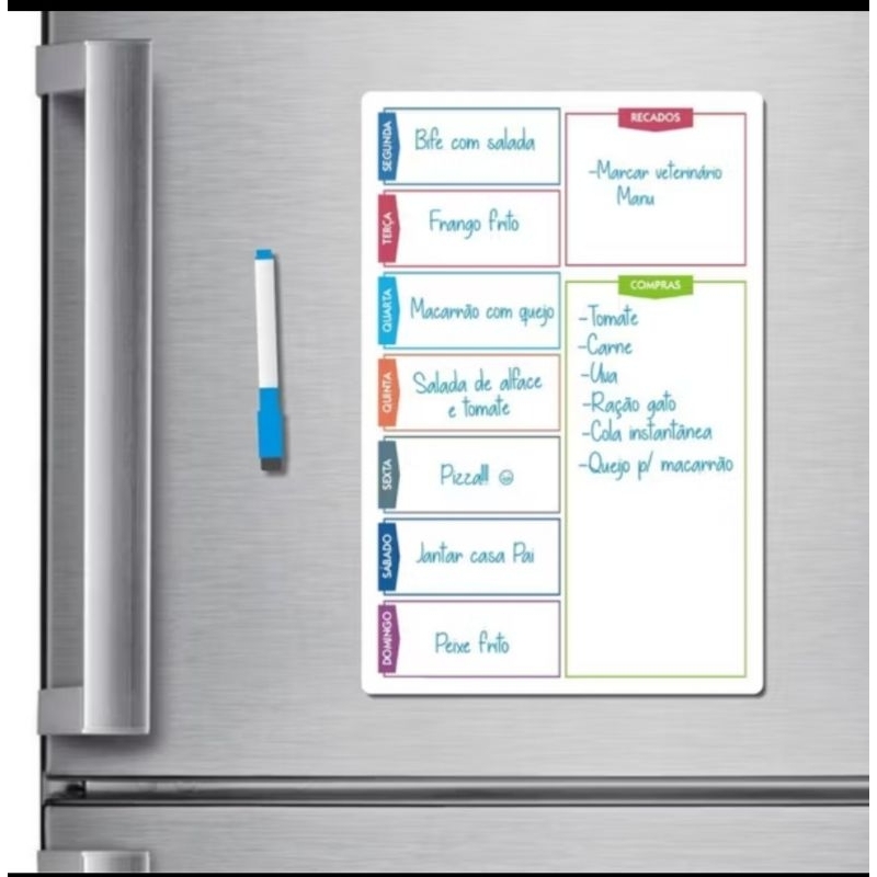 Planner Magnético Mensal - Organize sua Rotina com Caneta e Apagador ...