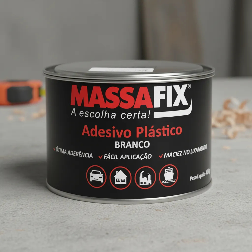 Massa Plástica Branca 400g - Massafix: Reparos e modelagem com qualidade garantida