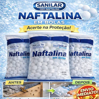 Naftalina Pura em Bolas Sanilar - Kg Anti Insetos,Traças e Baratas