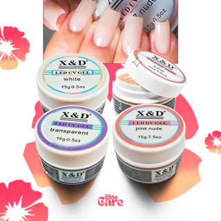 Gel LED UV X&D 15g Construtor para Alongamento de Unhas – Secagem Rápida, Alta Resistência em Oferta na Shopee