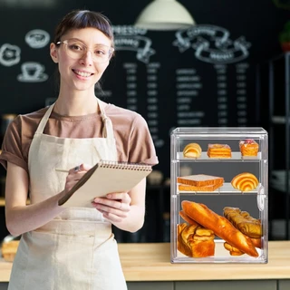 Caixa de Exibicao Acrllico Grande Capacidade Transparente com Suporte Ajustavel para Torradas Coleges Bonecos em Oferta na Shopee