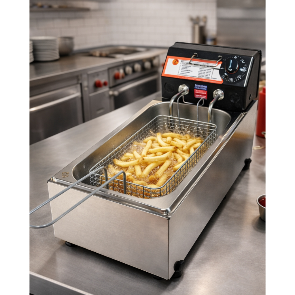 Fritadeira Elétrica Inox Antchamas Profissional 3,5L Cuba in