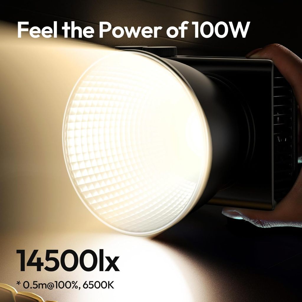 Ulanzi C01 100W COBビデオライト 撮影用ライト30000Lux ULANZI C01 Luz COB 100W Bi-Color 2700–6500K, 14500 Lux, CRI 96+