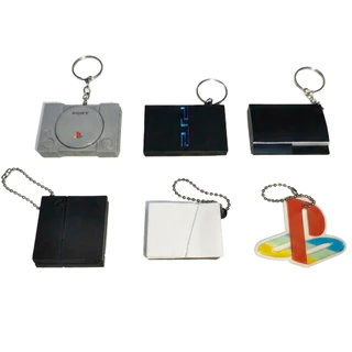 Chaveiro consoles Playstation 30 anos Todos os modelos Consoles Clássicos Gamer Colecionável Geek