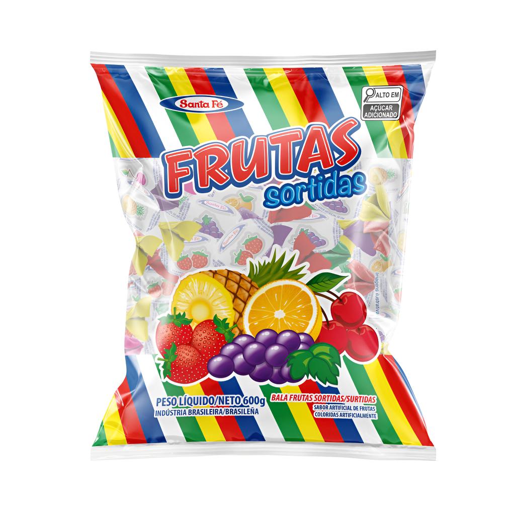 BALA FRUTAS SORTIDAS 600G SANTA FE