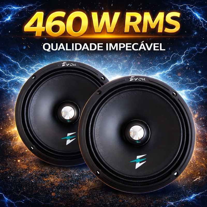Auto falante Mid Bass Evok Audio 6 Polegadas 460 WRMS PAR 4ohms